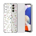 ChoosEU Transparent Coque pour Samsung Galaxy A15 4G / 5G Mince Souple TPU Silicone Etui Fine Soft Étui avec Fleur Florale Motif pour Fille Femme Antichoc Protection Case Cover Clair Housse - Coloré