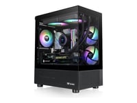 Thermaltake View 170 Tg Argb - Micro Case - Micro Atx - Sidepanel Med Vindu (Herdet Glass) - Ingen Strømforsyning (Ps/2) - Svart - Usb/Lyd