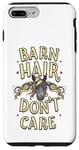 Coque pour iPhone 7 Plus/8 Plus Barn Hair Don't Care Cadeau amusant pour amoureux des chevaux