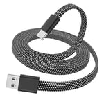 Magtame Câble USB a vers USB C, câble de charge magnétique plat de 1,5 m, câble USB C enroulé, câble de charge rapide rétractable de type C, câble USB C flexible compatible i- Phone 15 pro Max