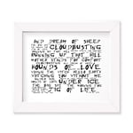 Kate Bush Poster Framed Gift Lyrics Print Hounds of Love Band Merchandise Album Art