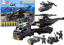 Leantoys Polis Militär Figuriner 343 El. 6In1 Sort