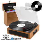 RP170L Bluetooth Record Player Vinyl Turntable with LP Case Speakers RCA 3-Speed