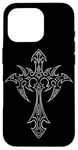 iPhone 16 Pro Gothic Cross Grunge Aesthetic Y2k Mall Goth Case