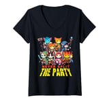 Womens Never Split the Party | Fantasy RPG Adventurer Cats D20 LARP V-Neck T-Shirt