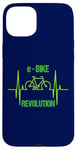 iPhone 15 Plus eBike Revolution Bicycle Electric Heartbeat Funny EKG Pulse Case