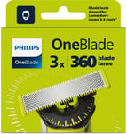 Pack 3 Lames de remplacement Philips OneBlade 360 QP430/50 Gris