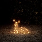 Lights4fun Studley Resting Fawn Warm White LED Outdoor Reindeer IP44 Rated