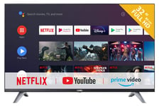 RCA RS32F3-UK Android Smart TV, 32 inch, Full HD 1920x1080p, Google Assistant, Chromecast, Prime Video, Netflix, Disney+, Google Play Store, BT remote control with microphone, triple tuner, Freeview