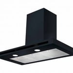 Rangemaster HLTHDS100BL Hi-Lite 100cm Flat Chimney Hood In Black