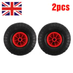 2x10" pneumatic wheels 20mm centre hub for trolley barrow cart heavy duty wheel