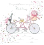 Wedding Day Card - Large Deluxe - Tandem Bike - 3D - Stardust Talking Pictures