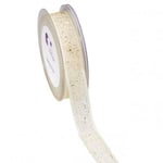 Creativ Organza Band Glitter - B. 25mm Guld