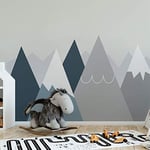 Sticker Muraux Autocollant Enfants Decoration Géant Montagnes Scandinaves pour Chambre Bébé Anouka 70 x 155 cm