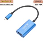 Carte d'acquisition Micro USB 3.0,type-c,HDMI,compatible avec USB 1080P,enregistrement de jeu HD pour Switch,diffusion en direct - Type B-Micro USB