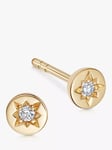 Astley Clarke Celestial White Sapphire Round Stud Earrings