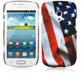 cadorabo - Etui Coque Rigide > Samsung Galaxy S3 Mini < – Case Cover Bumper Design: USA Flag