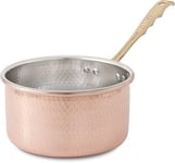 Cu Artigiana Luxury Line Casserole Haute avec 1 poignée, cuivre, Marron, 20 cm