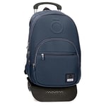 Enso Basic Sac à dos double compartiment avec chariot Bleu 32x46x17 cms Polyester 25.02L