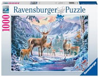 Ravensburger - Puzzle 1000 pièces - Chevreuils et cerfs en hiver​ - Adultes et enfants dès 14 ans - Puzzle de qualité supérieure - Animaux - 19949