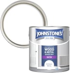 Johnstone's - Quick Dry Satin - Brilliant White - Satin Finish - Water Based - Interior Wood & Metal - Radiator Paint - Low Odour - Dry in 1-2 Hours - 12m2 Coverage per Litre - 2.5 L