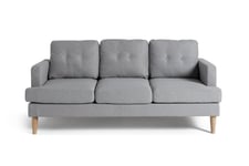 Habitat Joshua Fabric 3 Seater Sofa - Light Grey