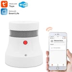 Détecteur de fumée intelligent Détecteur de fumée WiFi Détecteur de fumée en réseau Fonctionne avec l'application Smart Life Tuya