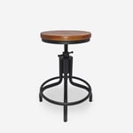 Tabouret de bar cuisine au style industriel réglable à vis Skape