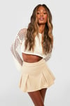 Pleated Crepe Tennis Skirt