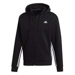 adidas M Mh 3s Fz Men's Sweatshirt, mens, Sweatshirt, DX7657, black White, 4XL