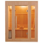 France Sauna - SN-ZEN3PK - Sauna Vapeur Zen - Poêle et Pierre Inclus - Puissance 3,5 KW - 3 Places Pack Complet, Bois