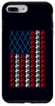 Coque pour iPhone 7 Plus/8 Plus Batterie drapeau américain 4 juillet hommes femmes batteur USA