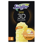 Swiffer Duster Plumeau Nettoyage 3D 360, Attrape Et Retient La Poussière, Recharges, 5 Unités