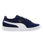 Puma Suede Ignite Low Lace Up Navy Blue Leather Mens Trainers 364069 04