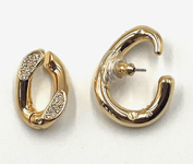 Swarovski Dextera Asymmetrical Set of Two Gold Tone Single Ear Cuffs 5615734