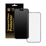 RhinoShield Protection écran Compatible avec [iPhone 15 Pro Max] | Verre trempé Bord à Bord 9H - Résistance Rayures et Traces de Doigts - Dureté 9H Protection 3D courbée [adhésif sans Bulles]