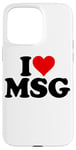 Coque pour iPhone 15 Pro Max I Love Heart MSG Mono Sodium GLUTAMATE SALT SUR Saveur craquelée