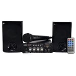 Kit Karaoké Party Sound & Light PARTY-KA100, 2x50W, USB SD et Bluetooth, Micro