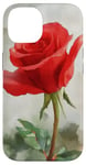 Coque pour iPhone 14 Rose Aquarelle Rose Art Aquarelle Rose Floral