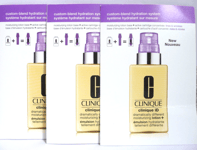 Clinique ID Dramatically Different Lotion + L Wrinkles Cartridge Samplers x3 New