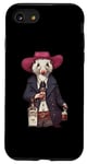 Coque pour iPhone SE (2020) / 7 / 8 Opossum américain dans un chapeau de cowboy buvant une bouteille de whisky