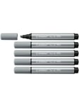 STABILO Pen 68 MAX - Felt-tip pen with thick chisel tip - Medium Cold Gray