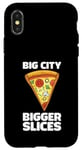 Coque pour iPhone X/XS Design amusant Love Pizza Big City Style