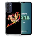 Cokitec Coque Renforcée pour Samsung Galaxy A15 4G / 5G Manga Fairy Tail Logo Noir