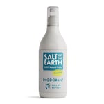 Salt Of the Earth Natural Deodorant Roll On Refill by Salt of the Earth, Unscented - Vegan, Long Lasting Protection, Leaping Bunny Approved, Made in the UK - 525ml