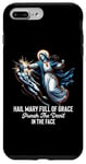 Coque pour iPhone 7 Plus/8 Plus Je vous salue Marie pleine de grâce Punch the Devil in the Face Catholic