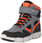 Geox J Flexyper Boy B ABX Ankle Boot, Grey/Orange, 11 UK Child