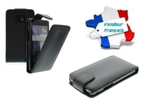 Housse Etui Coque Luxe Cuir Eco Noir Pour Sony Xperia S (LT26i / LT26)