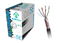 Alantec - Samlet Kabel - 305 M - Foliebelagt Uskjermet Tvinnet Kabelpar (F/Utp) - Cat 5E - Utendørs, Solid - Svart