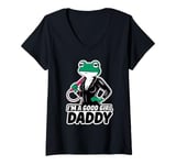 Womens Frog I'm A Good Girl Daddy Stuff Cute Frog Things V-Neck T-Shirt